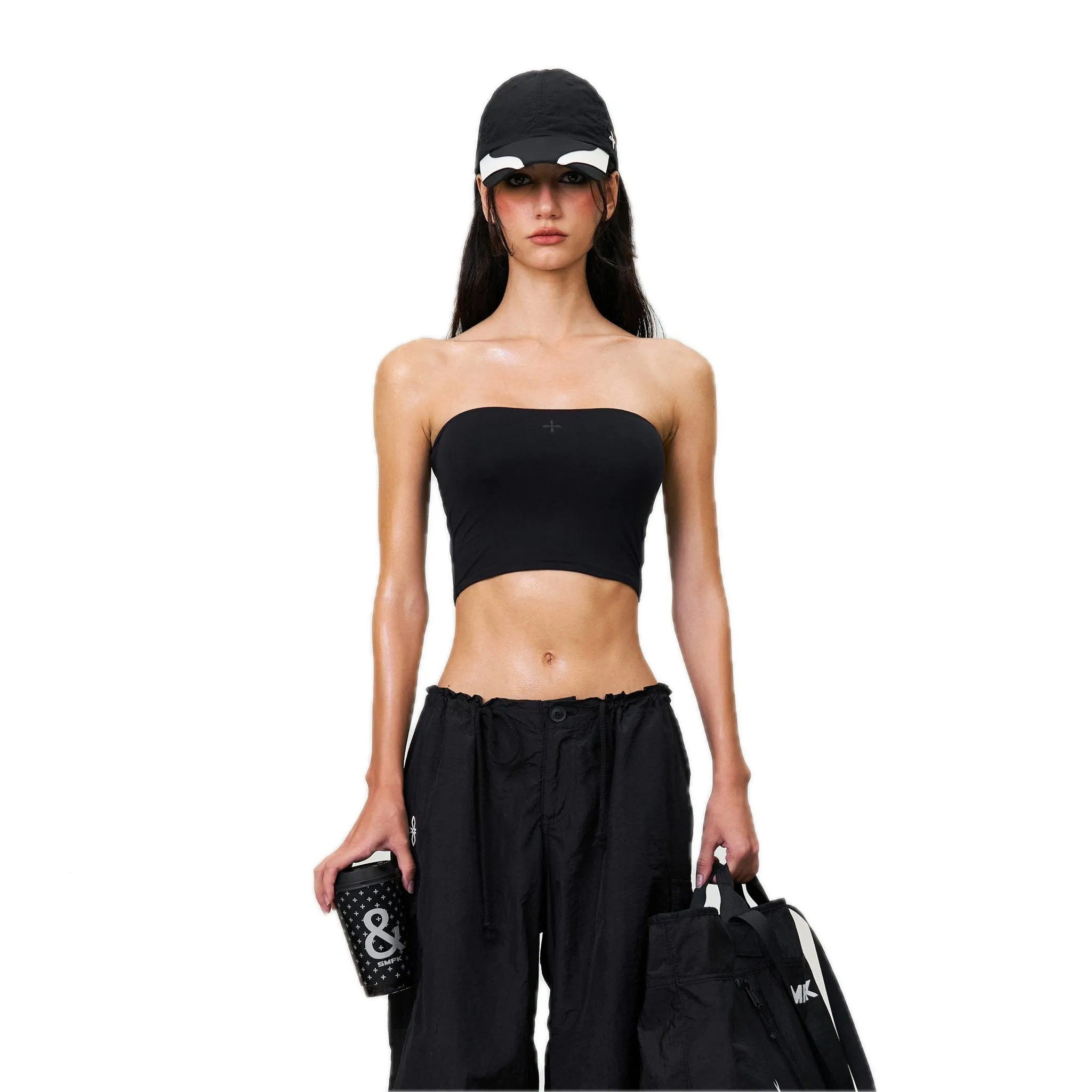 Compass Hug Skin Tube Top Black