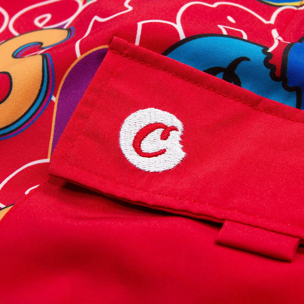 Cookies On The Block Red Swim Shorts