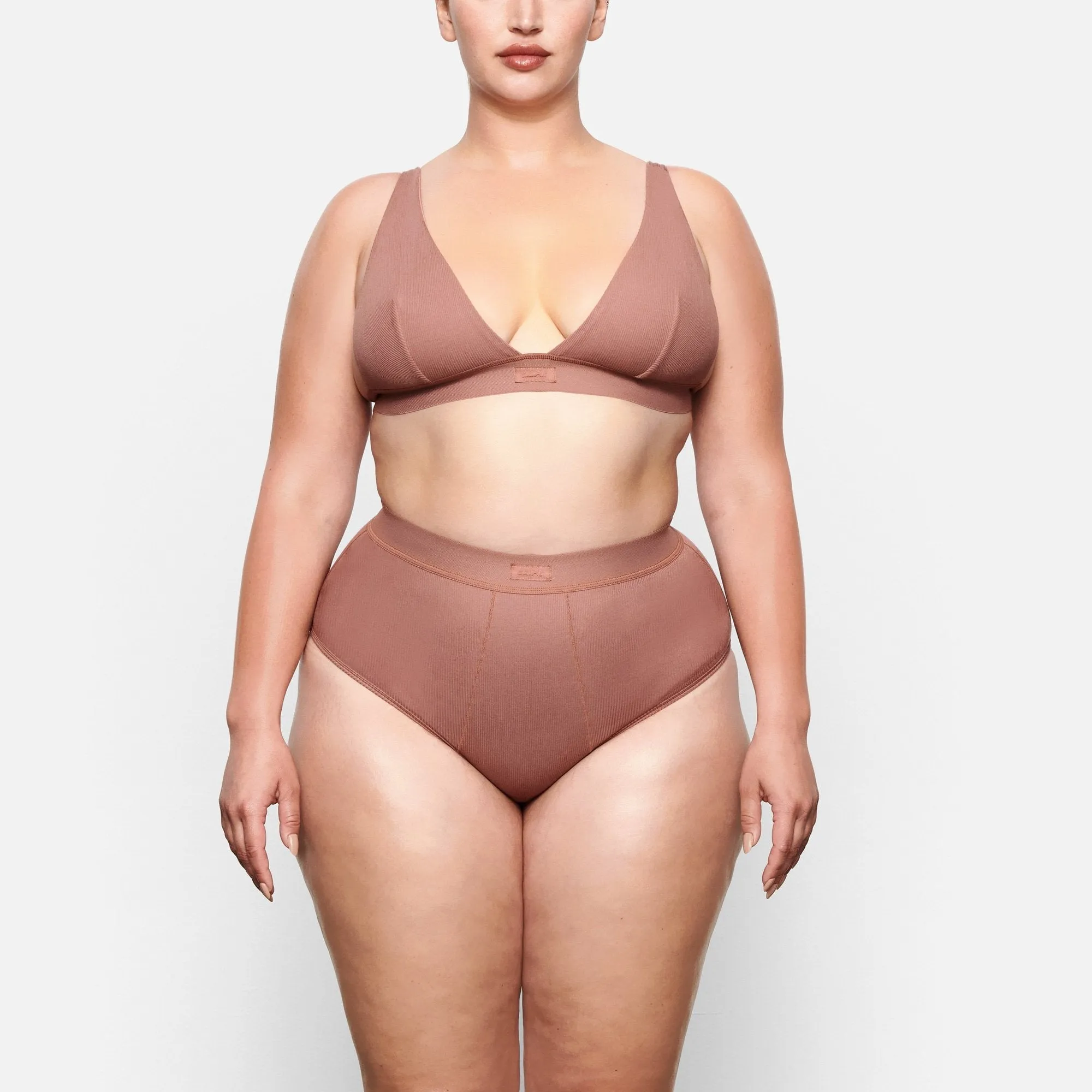COTTON RIB BRIEF | ROSE CLAY