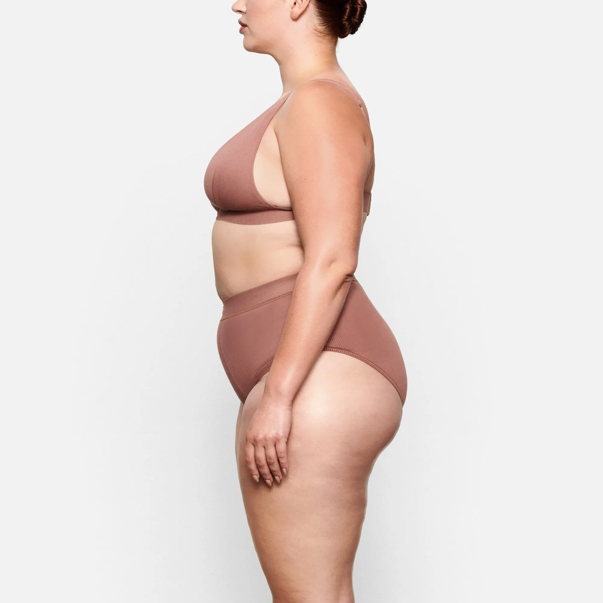 COTTON RIB BRIEF | ROSE CLAY