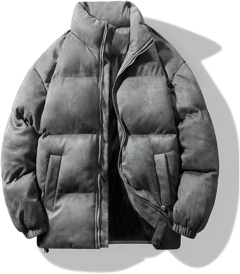 Couple Cotton-Padded Coat Coat Thickened Cotton-Padded Jacket Down Jacket Cotton-Padded Men's Winter(3X-Large)