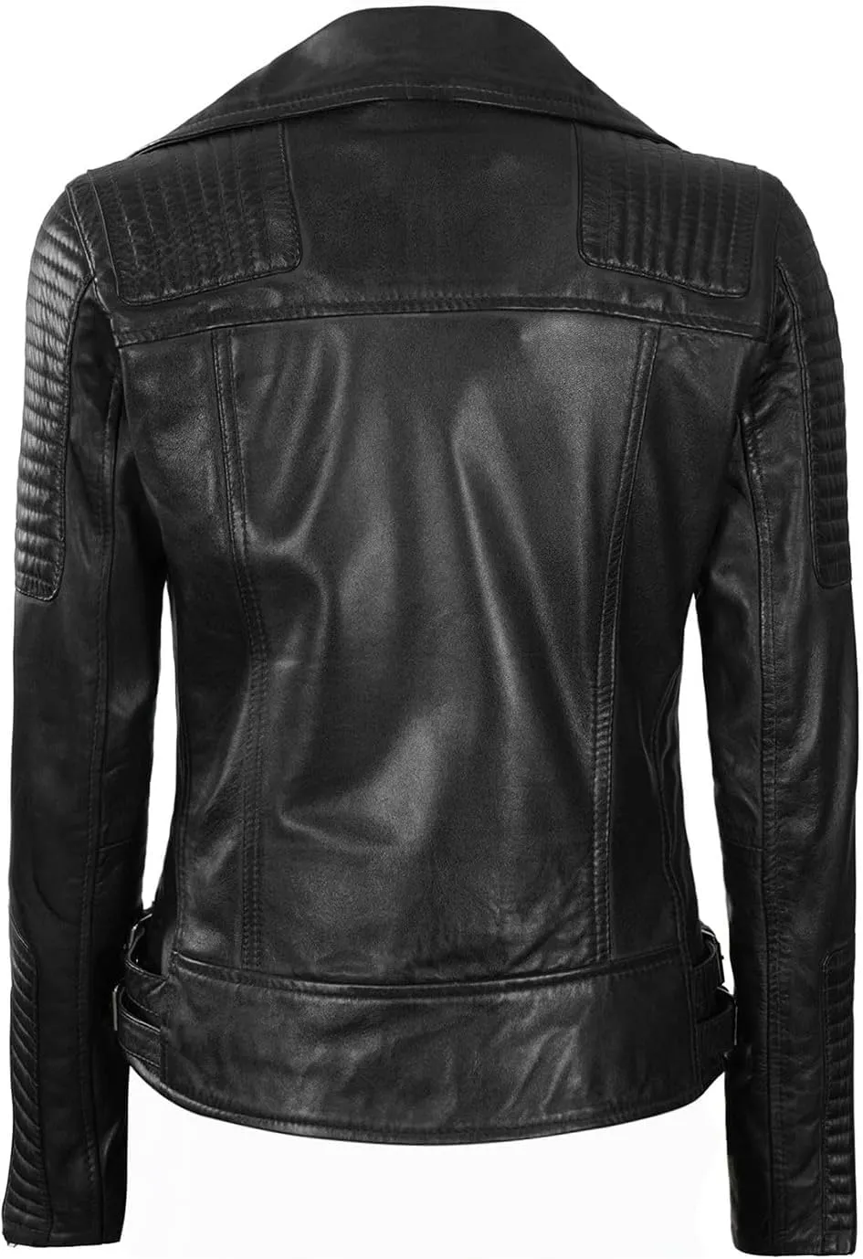 Decrum Asymmetrical Leather Jacket Women - Real Lambskin Leather Jackets for Women