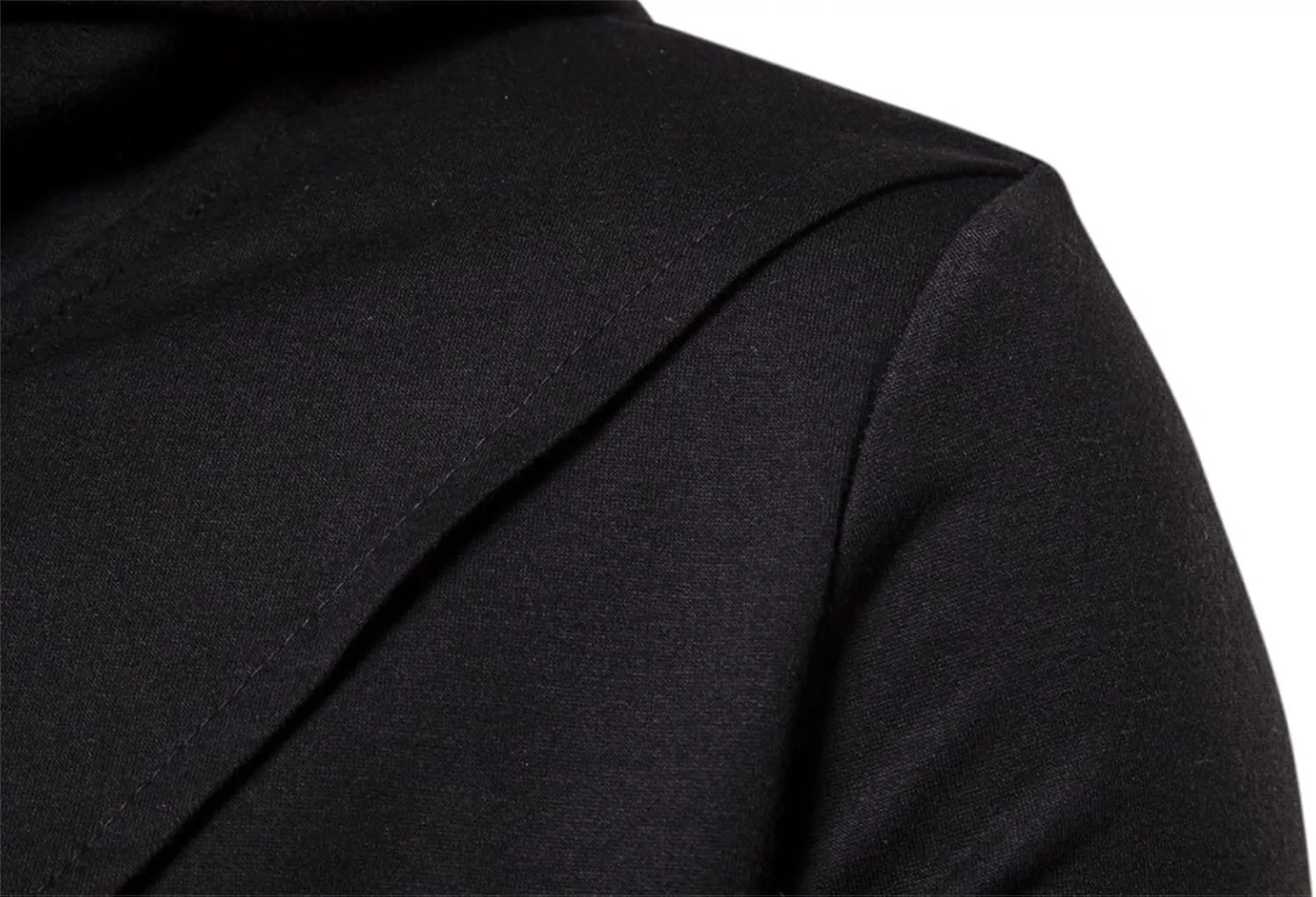 DGHM-JLMY Men's Irregular Long Hooded Pullover Long Length Cloak Cotton Blend Pullover Cape Cloak Asymmetric Hem Hoodie
