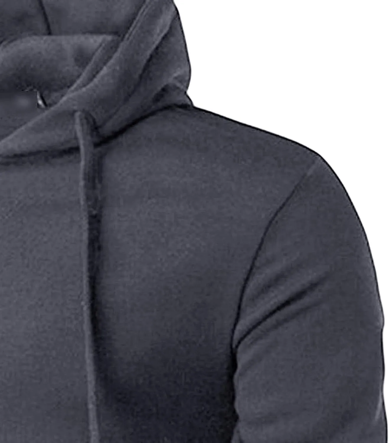 DGHM-JLMY Men's Zipper Solid Color Hoodie Heavyweight Full Zip Hoodie with Arm Zip Pocket Zip-Front Cotton-Blend Sweatshirt