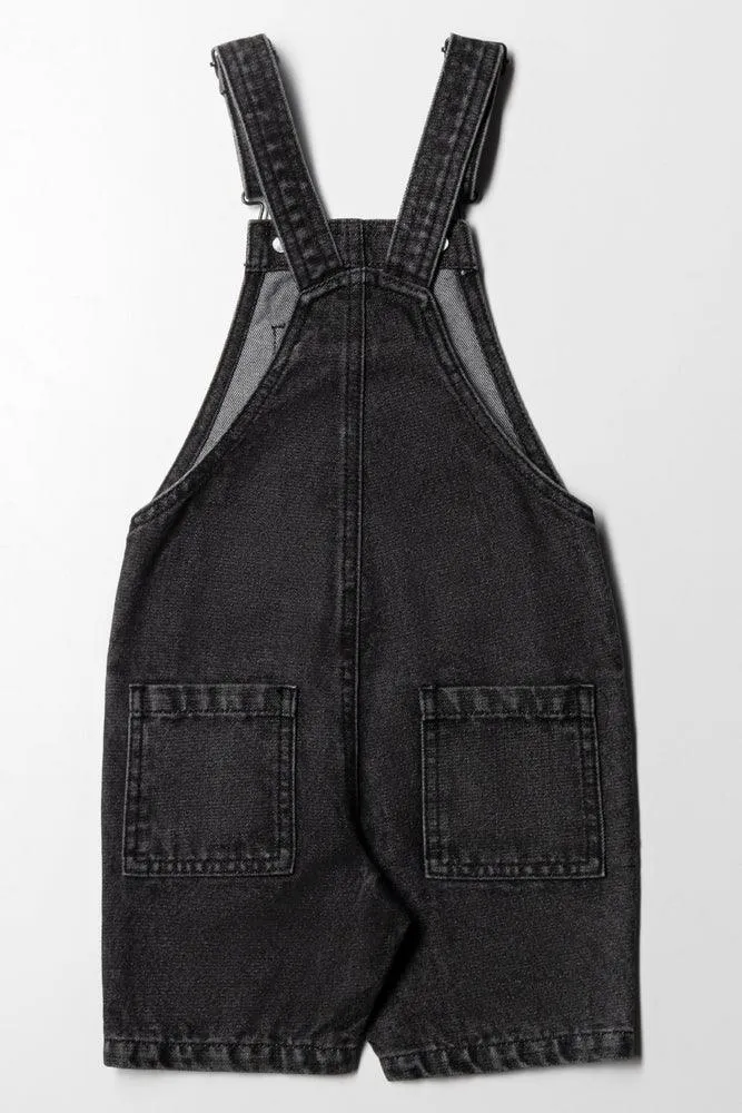 Dungaree Shorts Charcoal
