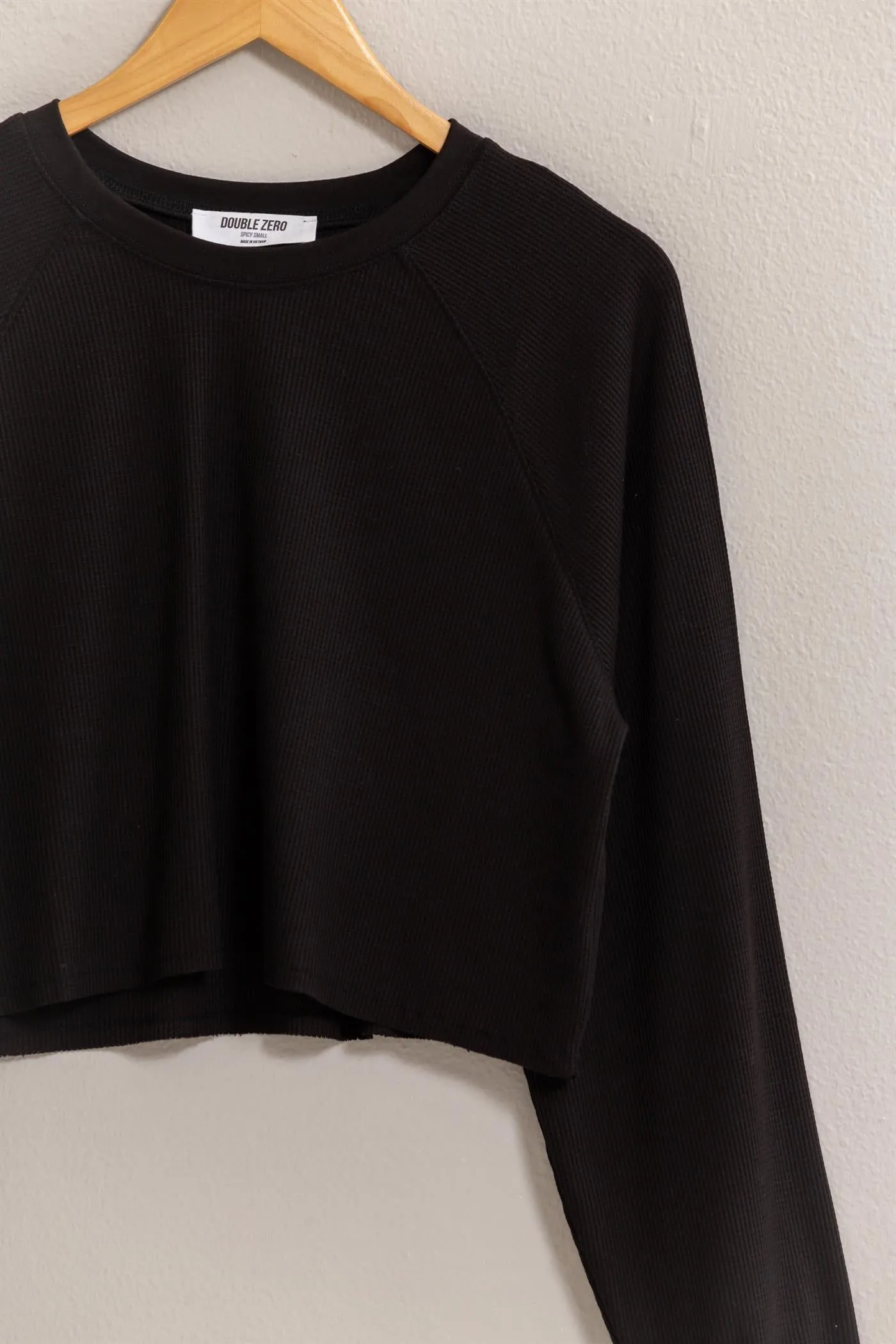 DZ24F829-Raglan-sleeve Crop Top