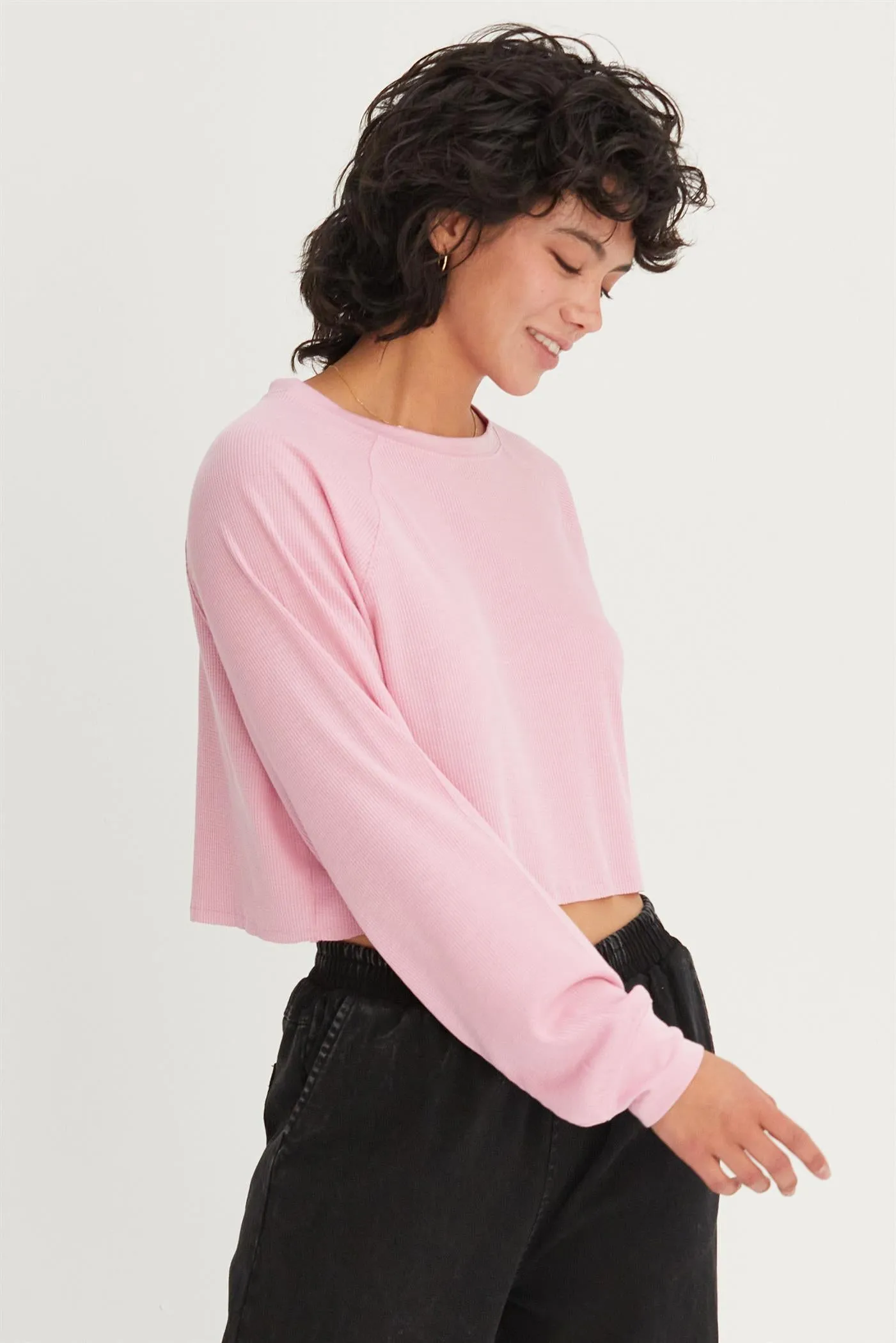 DZ24F829-Raglan-sleeve Crop Top