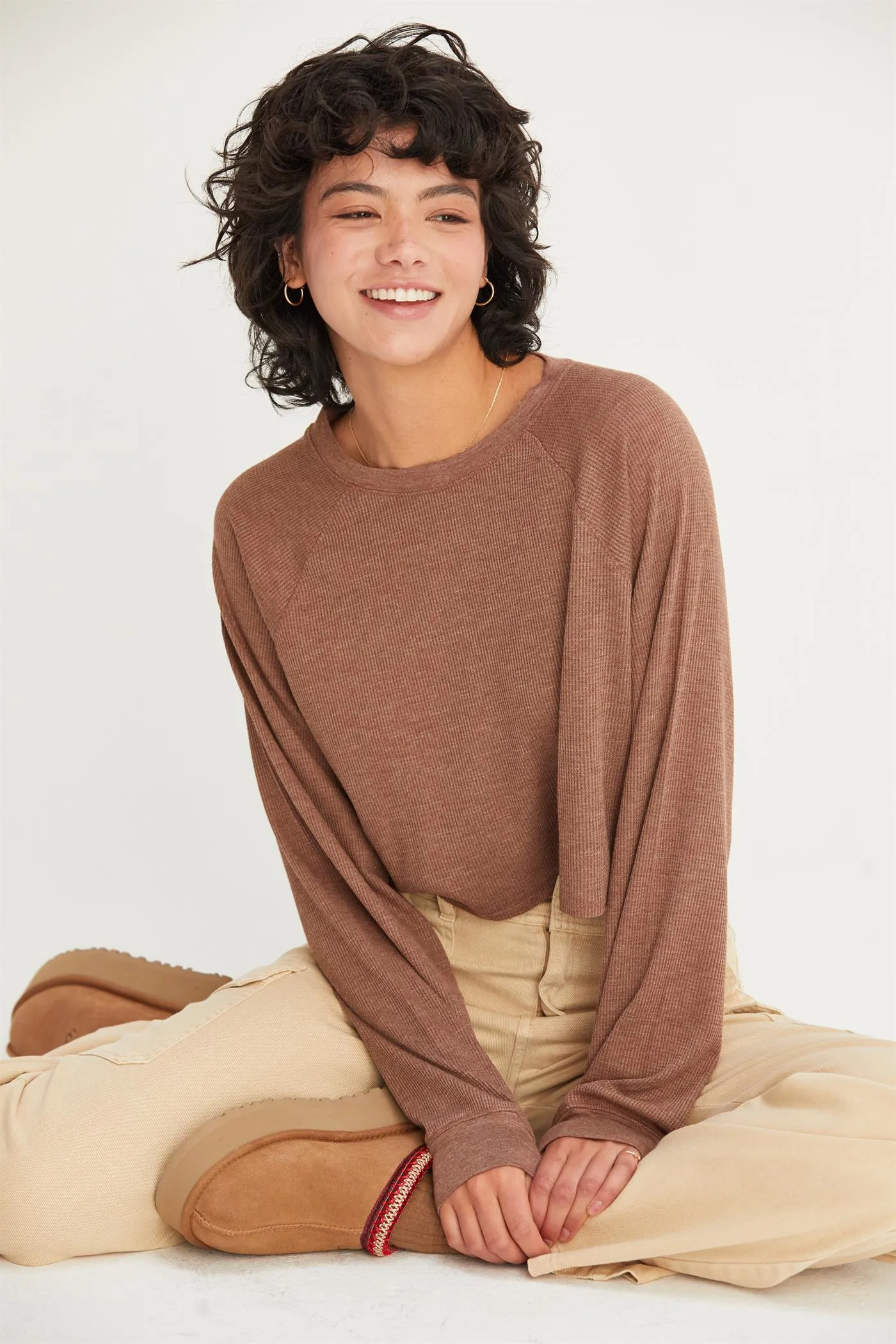 DZ24F829-Raglan-sleeve Crop Top