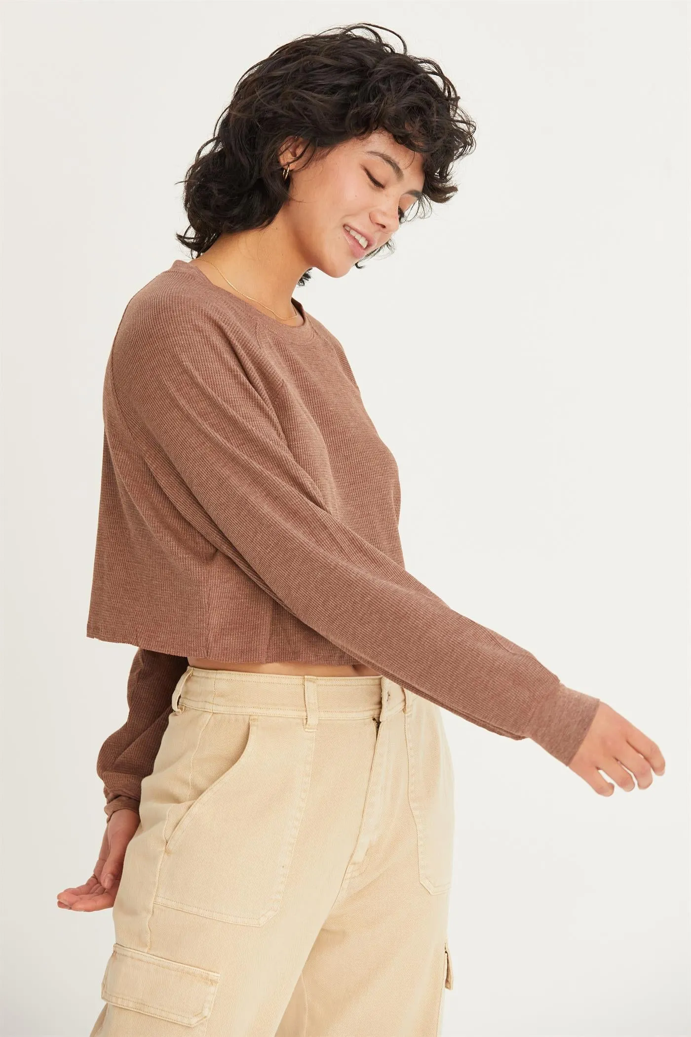 DZ24F829-Raglan-sleeve Crop Top