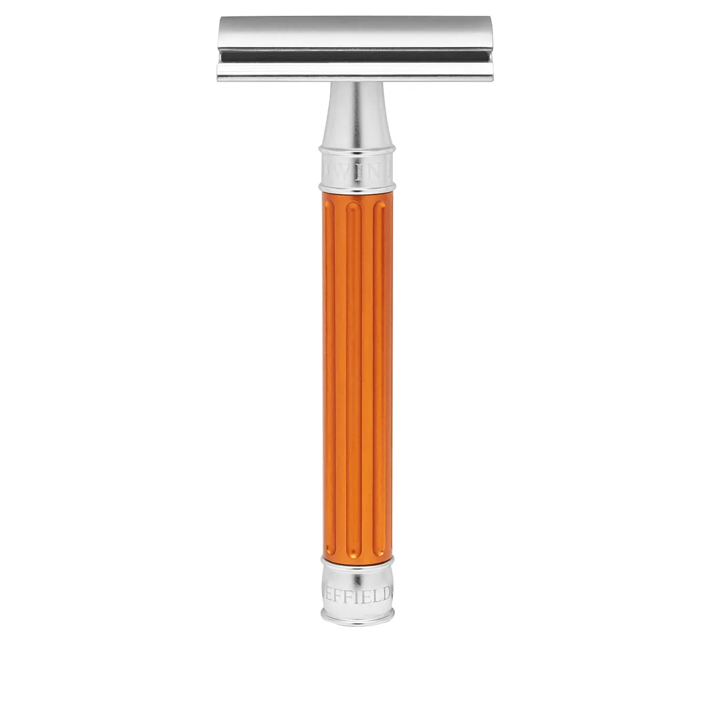 Edwin Jagger 3ONE6 Stainless Steel Grooved Safety Razor (Orange)