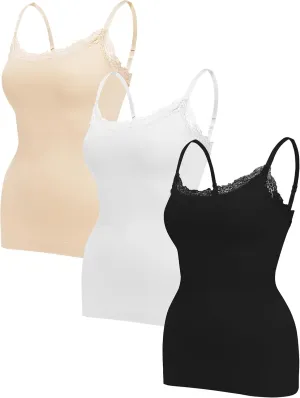 EUYZOU Women Shapewear Tummy Control Camisole Tops - Scoop Neck Sexy Compression Tank Tops Seamless Body Shaper