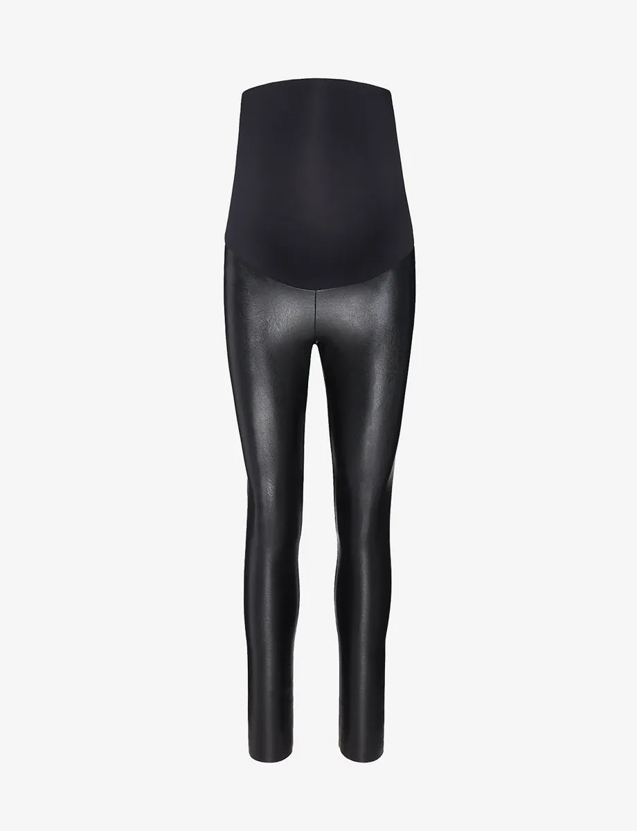 Faux Leather Maternity Legging