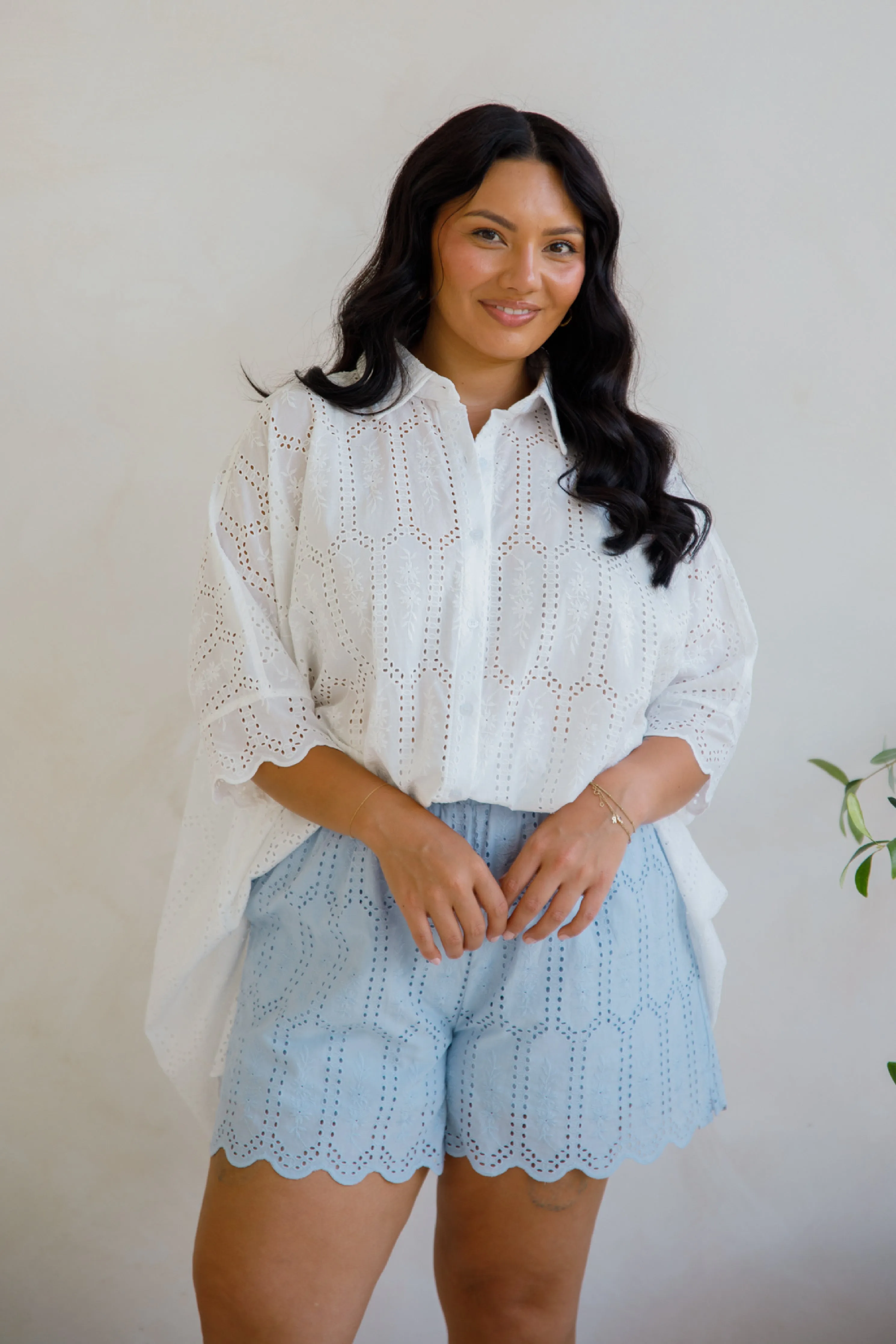 Fleur Shorts | Powder Blue