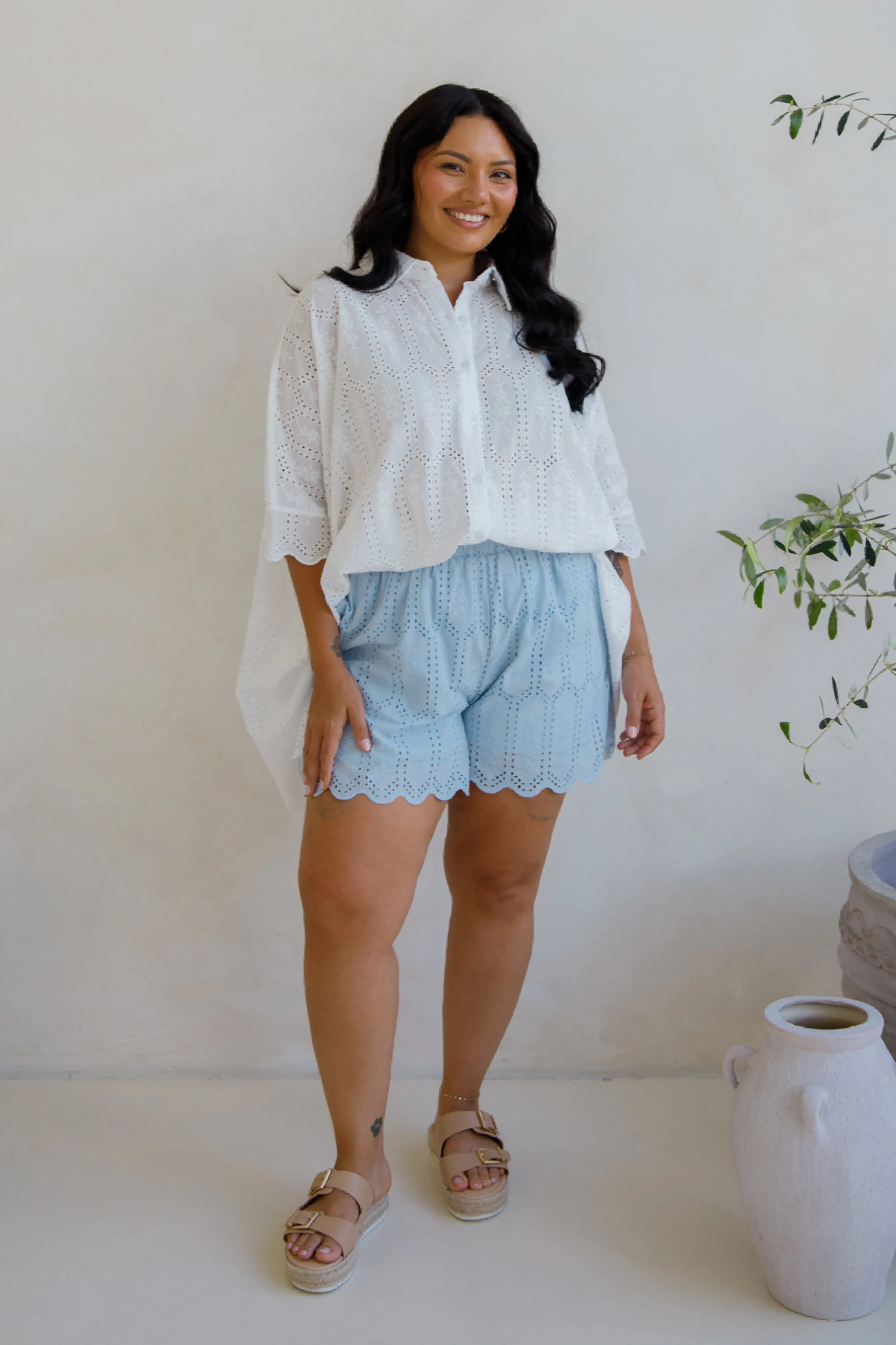 Fleur Shorts | Powder Blue
