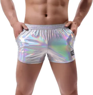 Franterd Leather Underwear Boxer Briefs for Men Low Rise Breathable Panties Bikini Mens Fashion Soft Bulge Pouch Shorts Brief