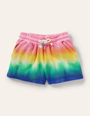 Gradient Dye Jersey Shorts-Multi Rainbow
