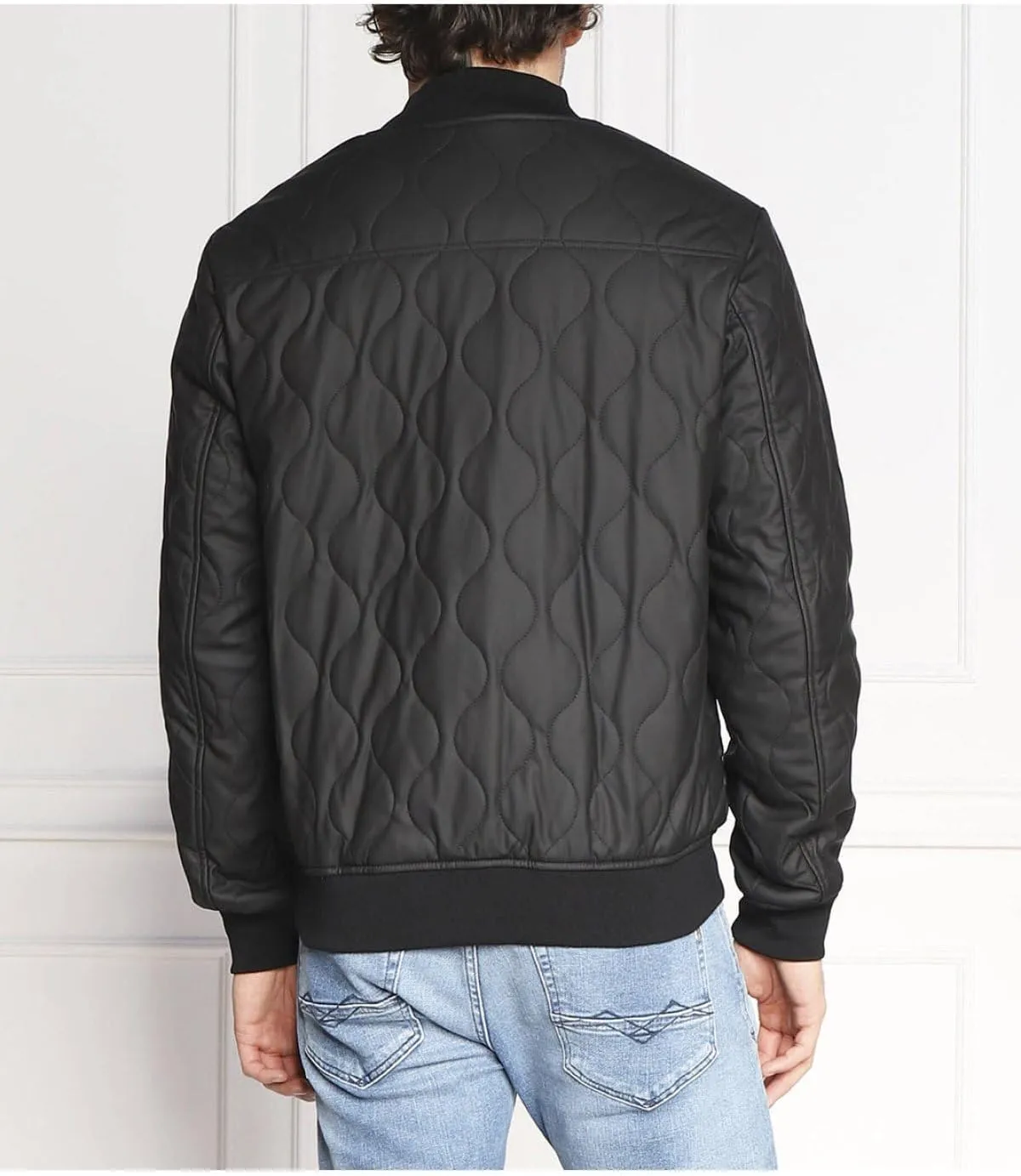 GUESS Men's Quilted Bomber