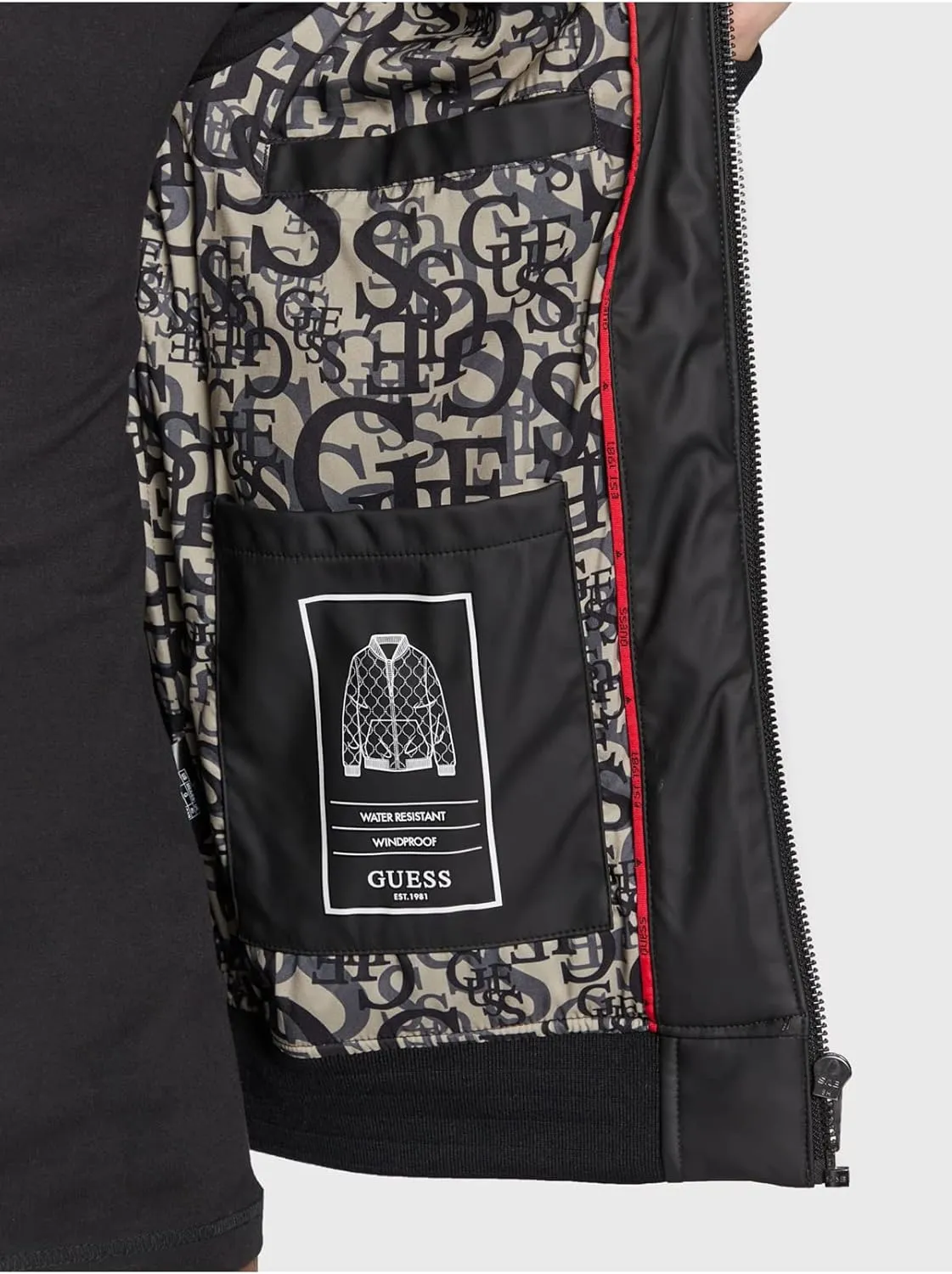 GUESS Men's Quilted Bomber