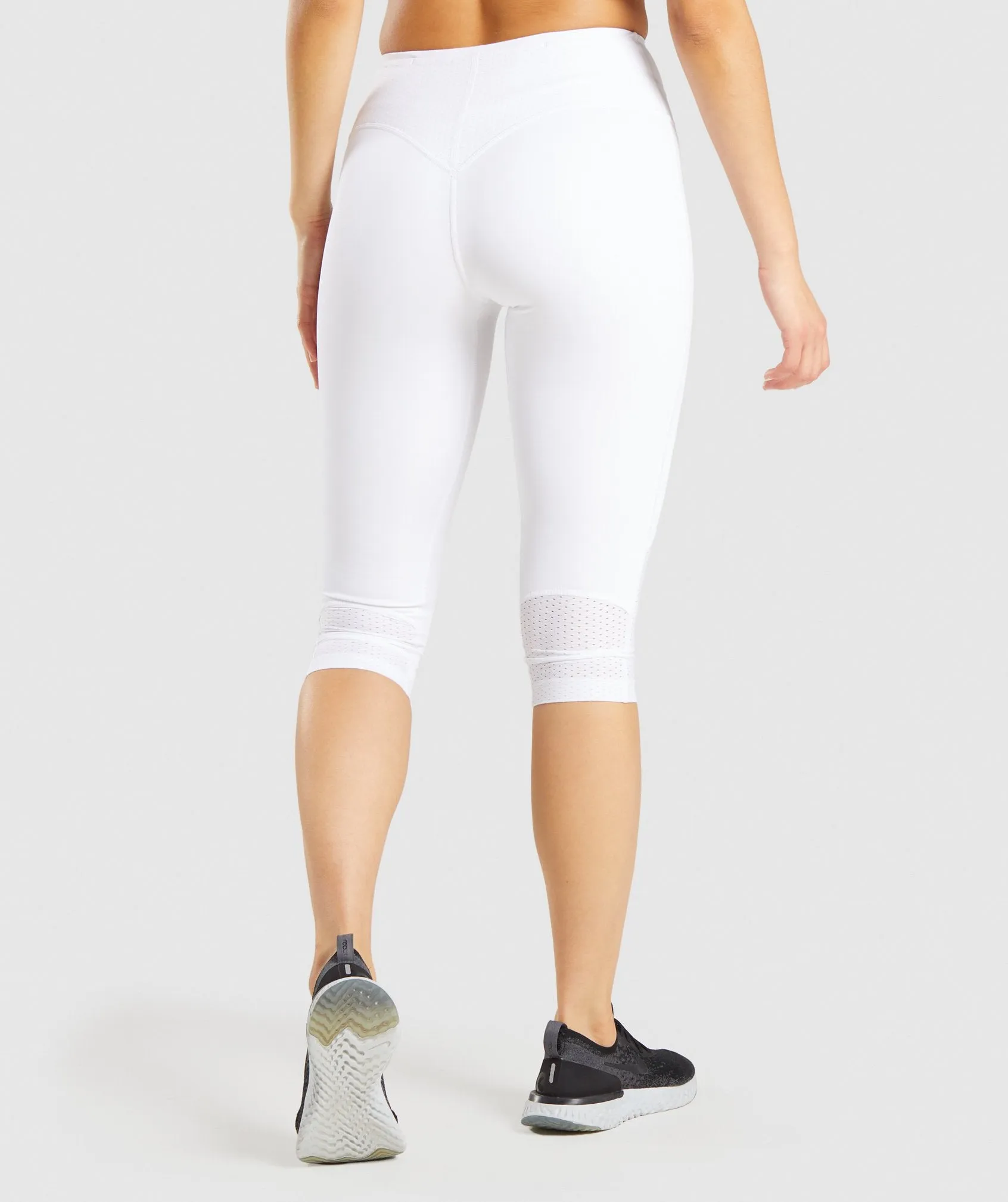 Gymshark Pulse Cropped Leggings - White