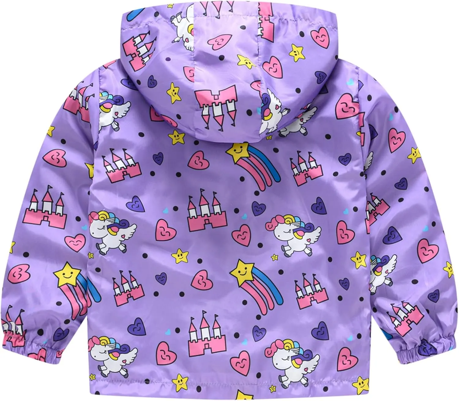Happy Cherry Kids Boys Girls Fleece Lined Windbreaker Jacket Fashion Prints Hoodie for Fall Winter
