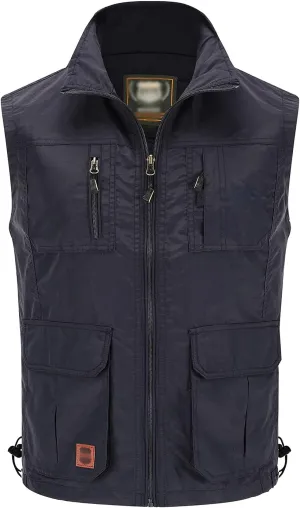 Hbufnha Mens Lightweight Vest Work Travel Safari Sport Jacket Padded Puffer Vest
