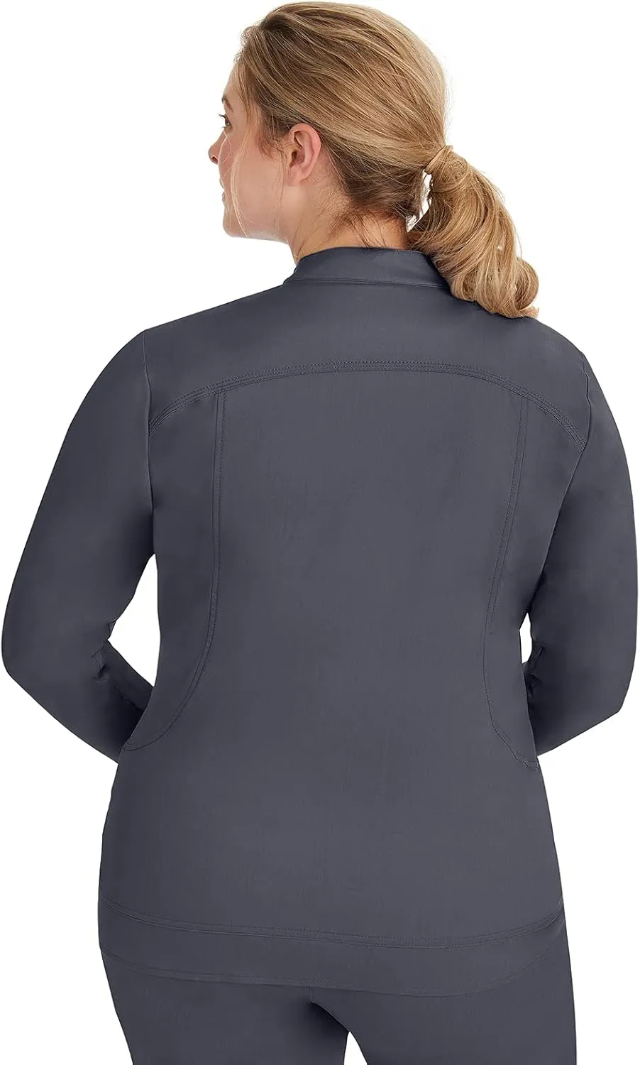 Healing Hands Women's Scrub Jacket, Zip-Up Front with 2-Way Stretch Comfort & Big Kangaroo Pockets 5038