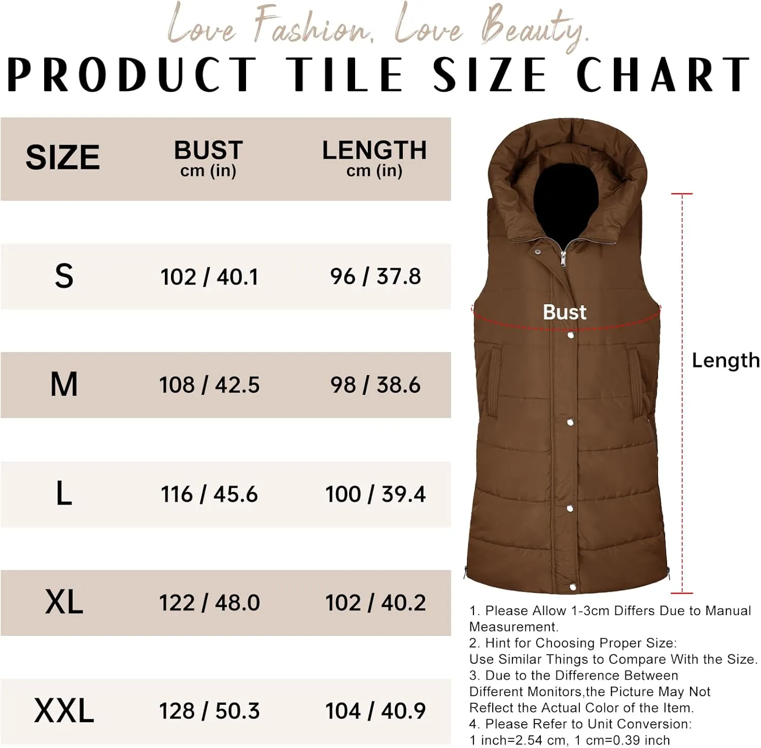HEEKPEK Womens Puffer Vest Winter Hooded Sleeveless Zip Up Long Puffy Jacket Warm Thick Quilted Coats with Pockets