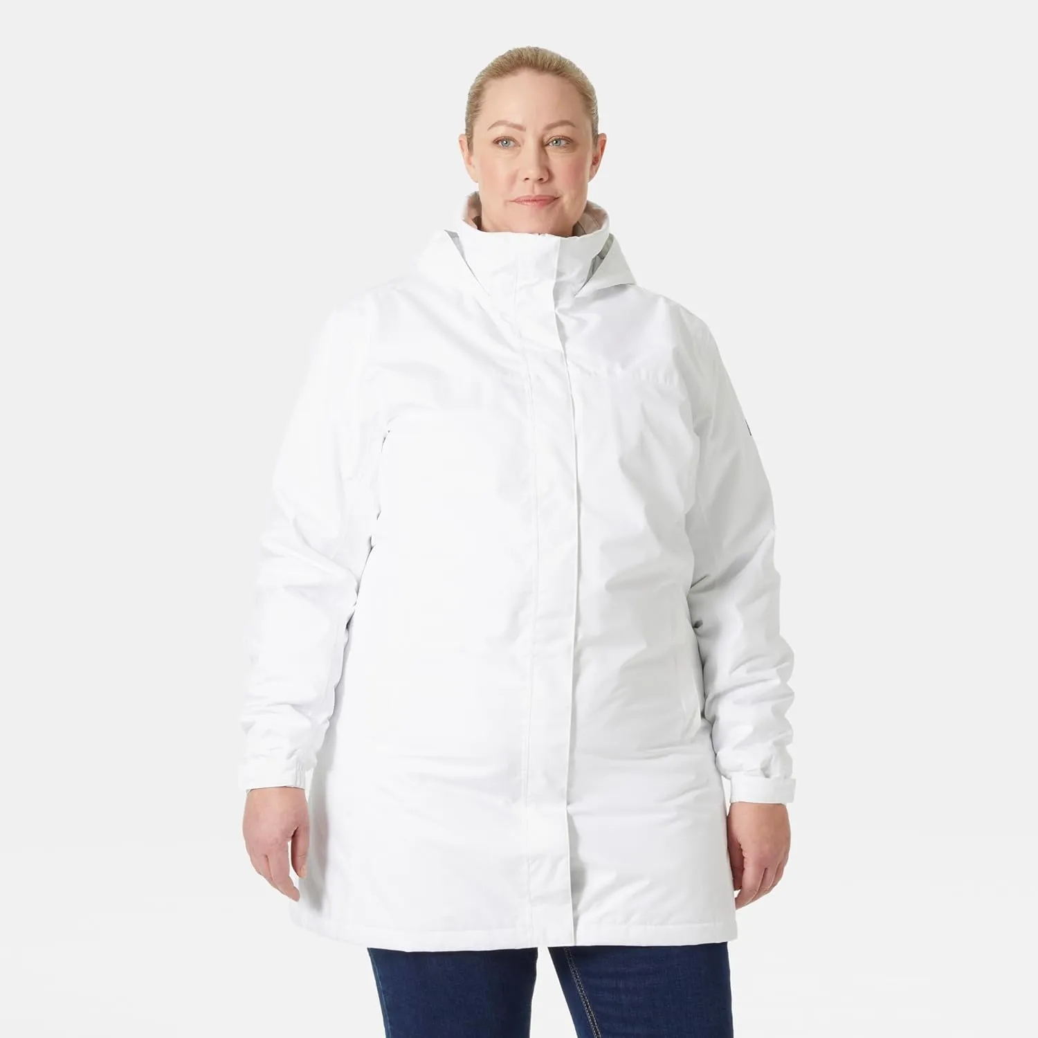 Helly-Hansen Womens Aden Insulated Waterproof Windproof Breathable Long Length Packable Hood Rain Coat Jacket