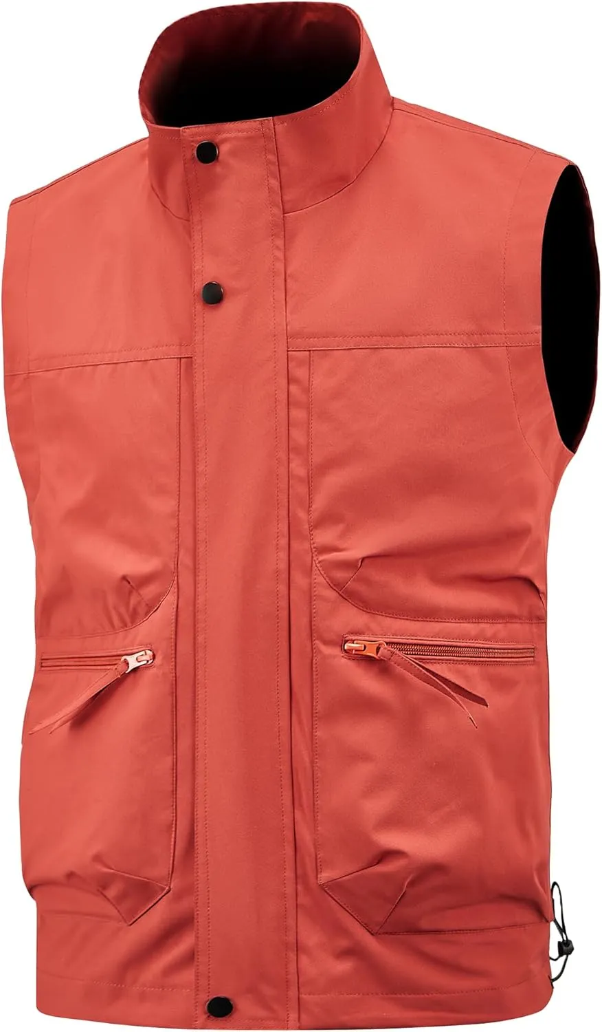 Hixiaohe Mens Vest Golf Outwear Windproof Lightweight Softshell Vest Photo Hiking Travel Work Sleeveless Jacket with Pockets