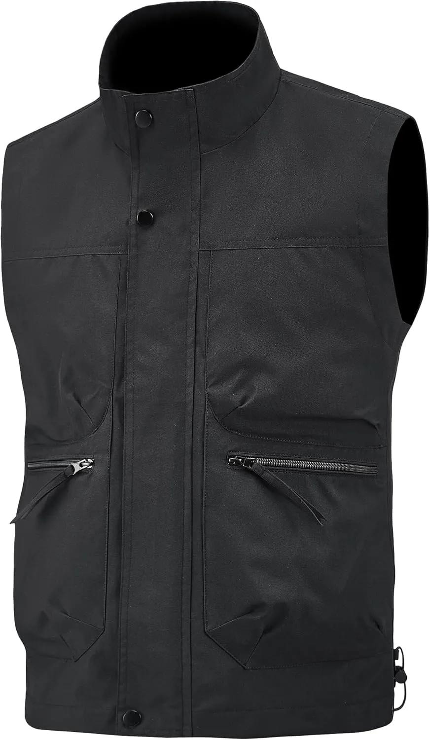 Hixiaohe Mens Vest Golf Outwear Windproof Lightweight Softshell Vest Photo Hiking Travel Work Sleeveless Jacket with Pockets