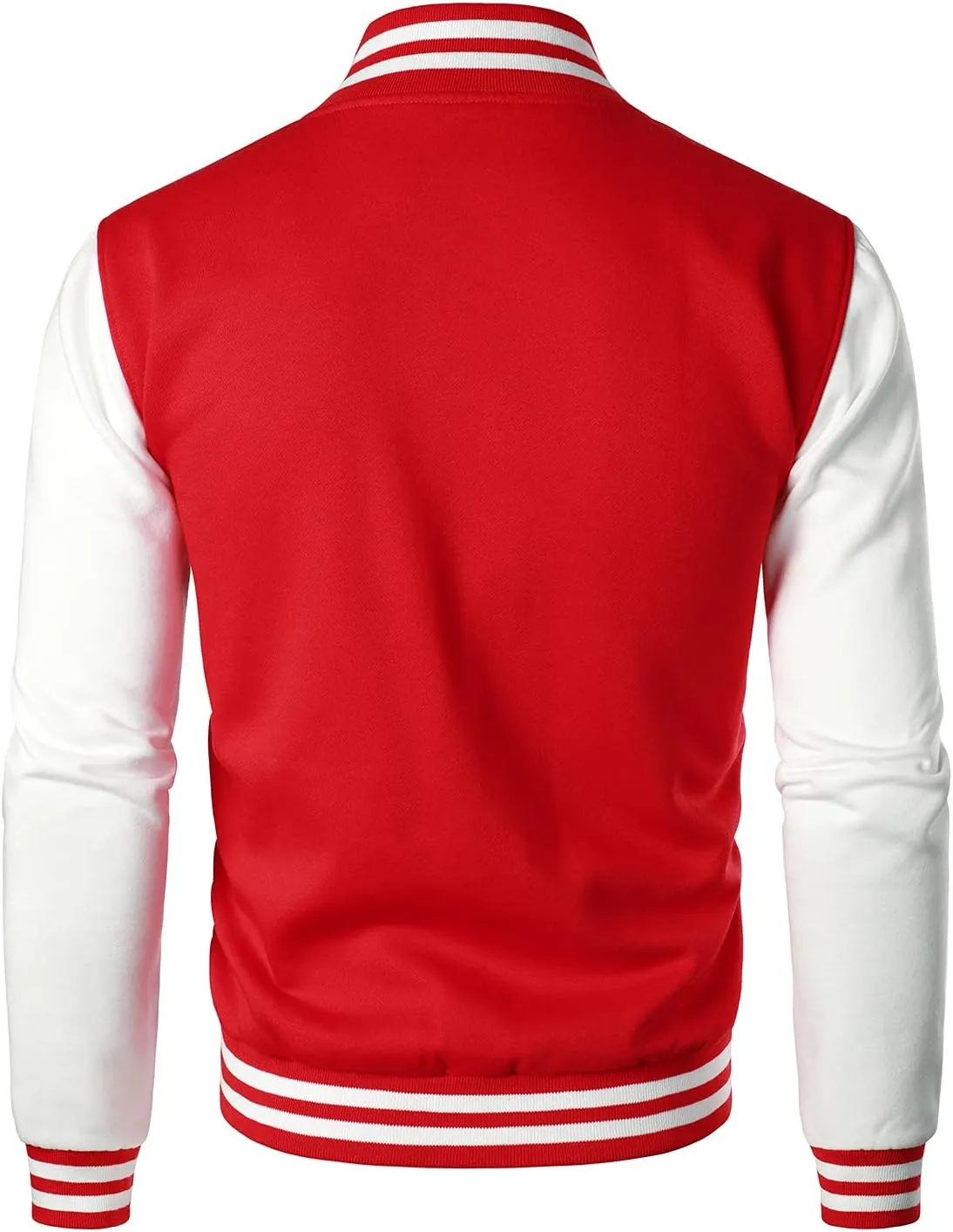 HOOD CREW Mans Varsity Baseball Jacket Cotton Blend Letterman Jackets