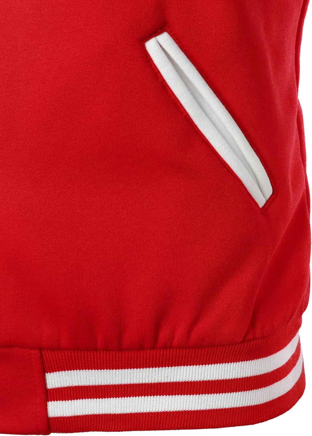 HOOD CREW Mans Varsity Baseball Jacket Cotton Blend Letterman Jackets