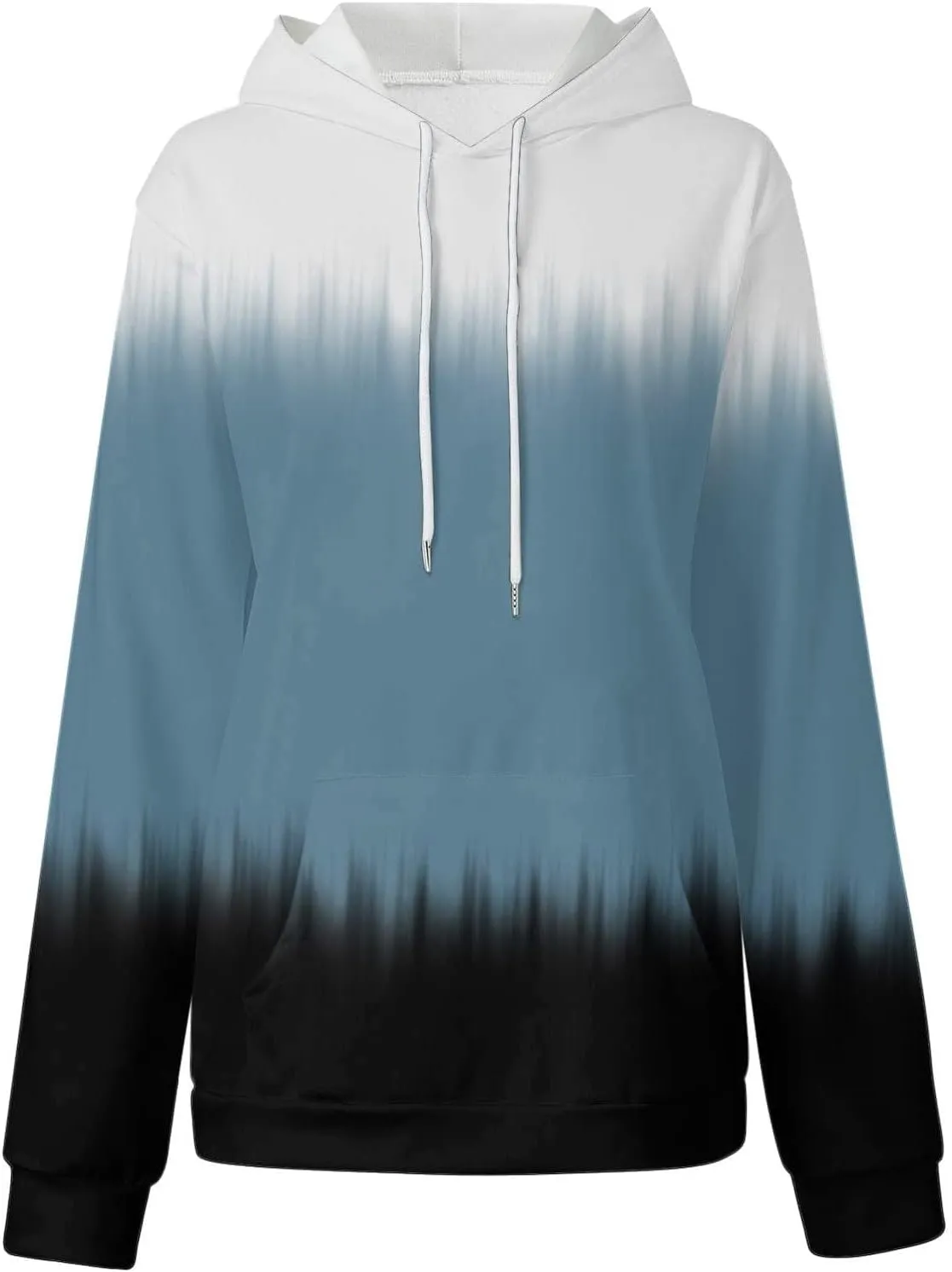Hoodies for Women 2024 Tie Dye Gradient Drawstring Pullover Tops Baggy Trendy Loose Oversized Sweatshirts with Pockets
