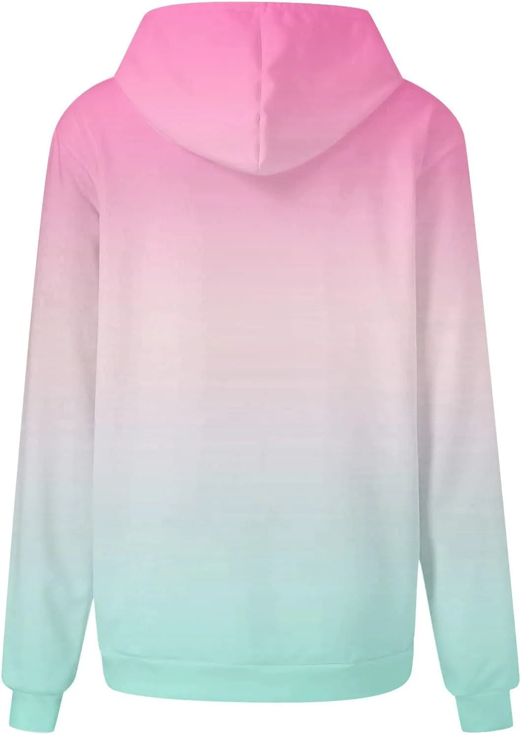 Hoodies for Women 2024 Tie Dye Gradient Drawstring Pullover Tops Baggy Trendy Loose Oversized Sweatshirts with Pockets