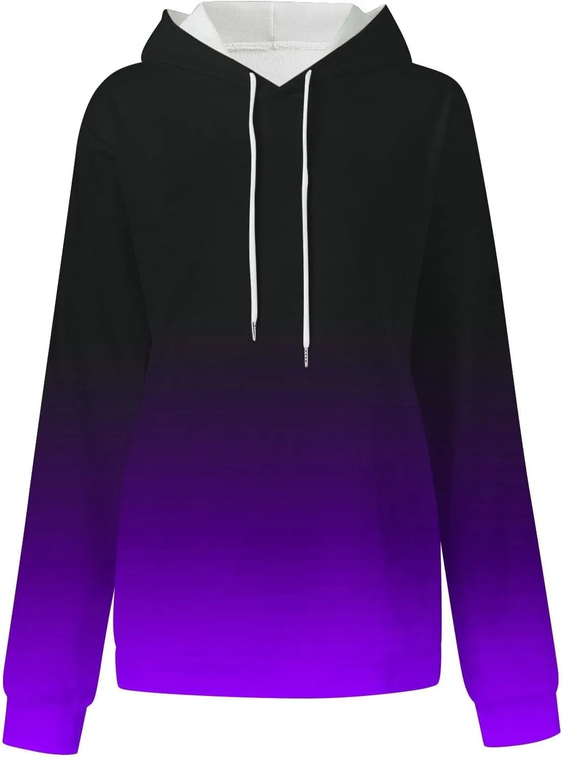 Hoodies for Women 2024 Tie Dye Gradient Drawstring Pullover Tops Baggy Trendy Loose Oversized Sweatshirts with Pockets