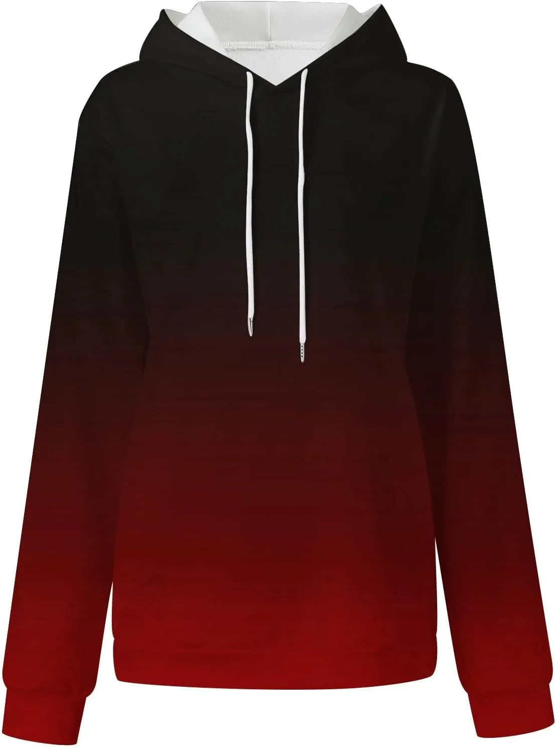 Hoodies for Women 2024 Tie Dye Gradient Drawstring Pullover Tops Baggy Trendy Loose Oversized Sweatshirts with Pockets