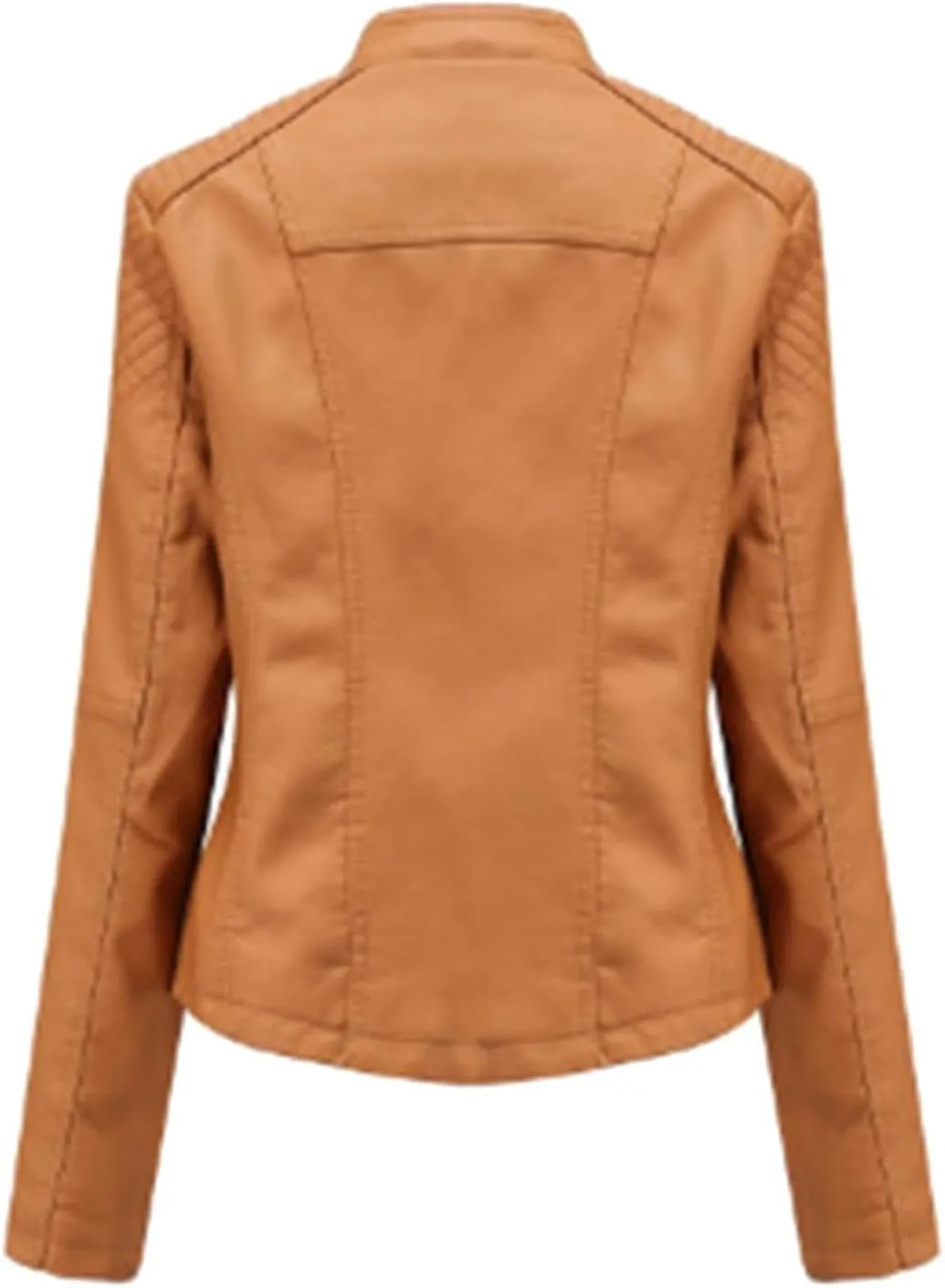 IVERIRMIN Women's Leather Jackets Faux Motorcycle Plus Size Moto Biker Cropped Slim Fit Coat Short Lightweight Jacket Coat