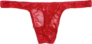 JEsilunmaMY Low Rise T-Back for Men See Through Lace Sheer Sissy G-String Panties Stretch Breathable Thongs Bikini Briefs