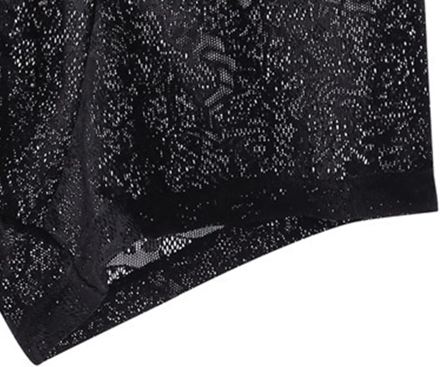 JEsilunmaMY Mens Lace Low Waist Sexy Underwear Solid Color Ice Silk Breathable Boxer Briefs See Through Pouch Panties