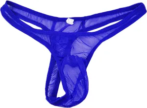 JEsilunmaMY Mens Mesh Sheer Bikini Briefs Low Rise Ultra-Thin Seamless Erotic Thong See Through Breathable Underwear Panties