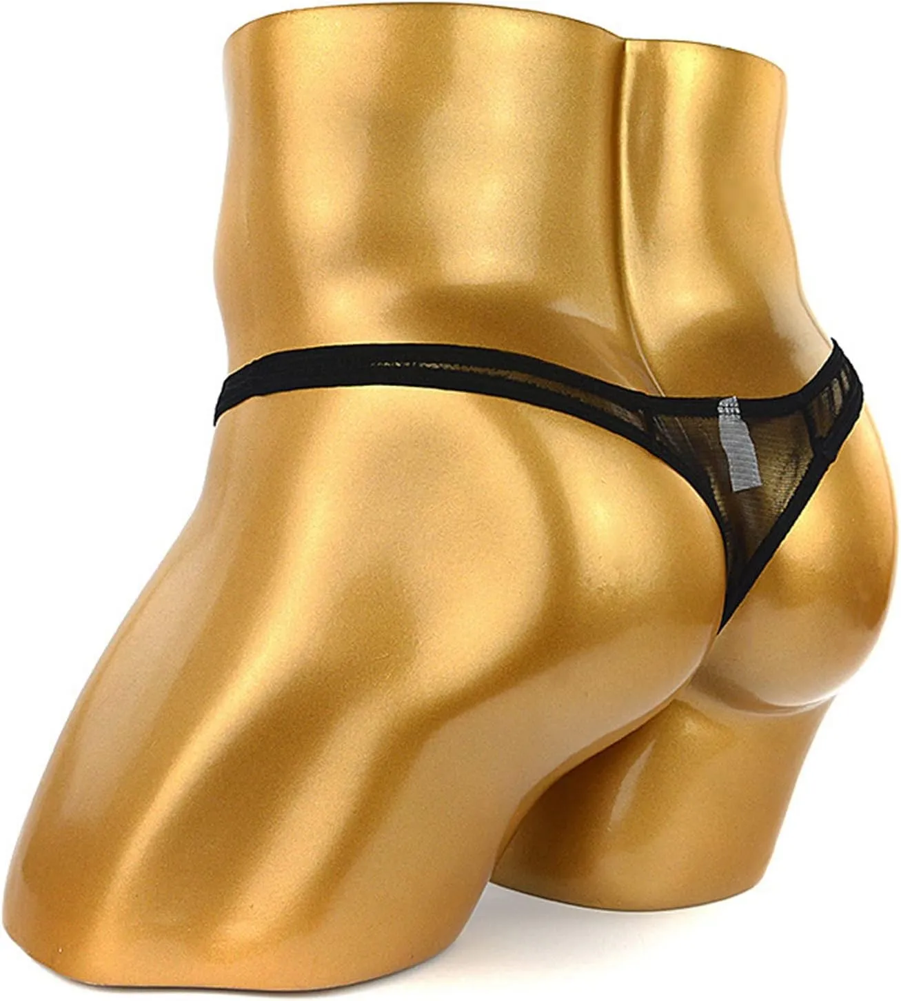 JEsilunmaMY Mens Mesh Sheer Bikini Briefs Low Rise Ultra-Thin Seamless Erotic Thong See Through Breathable Underwear Panties