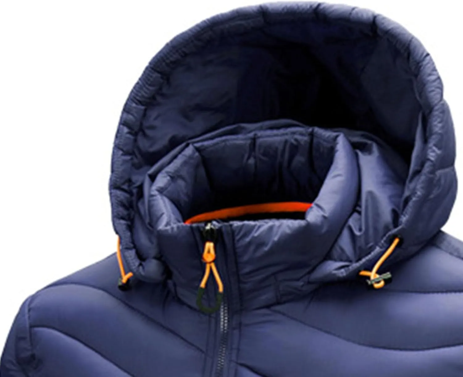 JEsilunmaMY Men's Puffer Jacket with Removable Hood Casual Insulated Hooded Padded Cotton Coat Slim Packable Down Jacket
