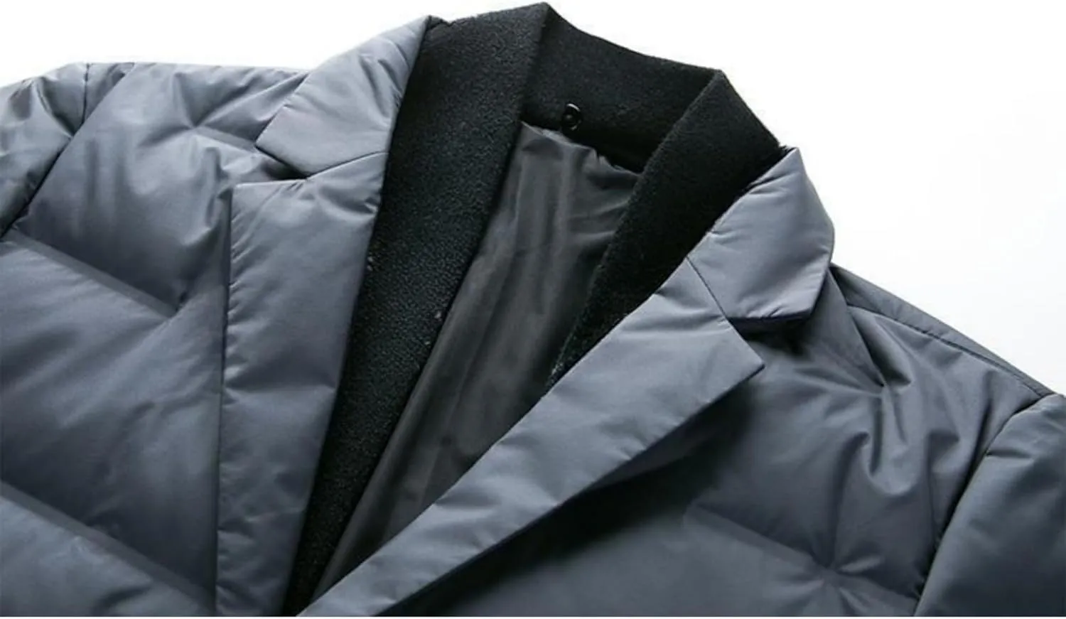JEsilunmaMY Men's Suit Collar Insulated Puffer Jacket Winter Thermal Business Blazer Down Coats Windproof Padded Puffy Coat