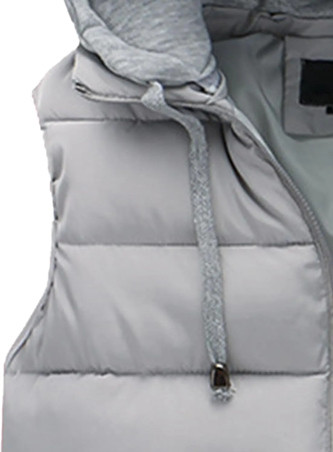 JEsilunmaMY Men's Winter Puffer Vest with Detachable Hood Sleeveless Thicken Warm Cotton Down Vest Casual Padded Vest Coats