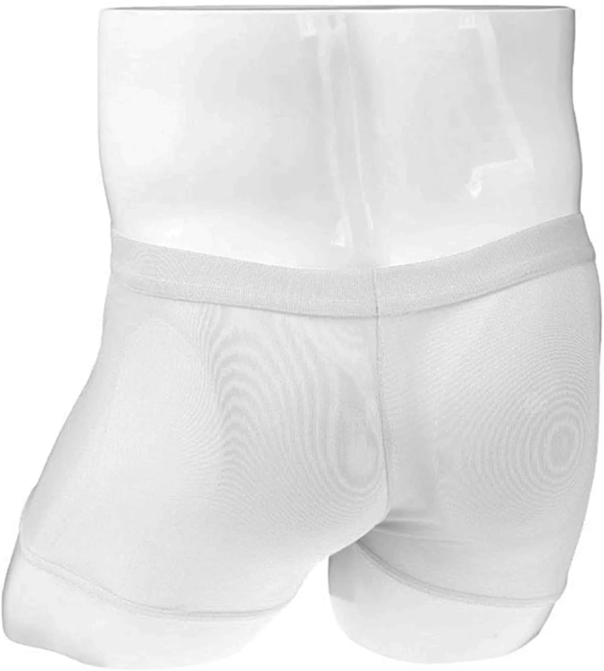 JEsilunmaMY Men's Zip Pouch Leather Boxers Mid Waist Mesh Sheer Breathable Underwear See Through Sexy Panties Boxer Briefs