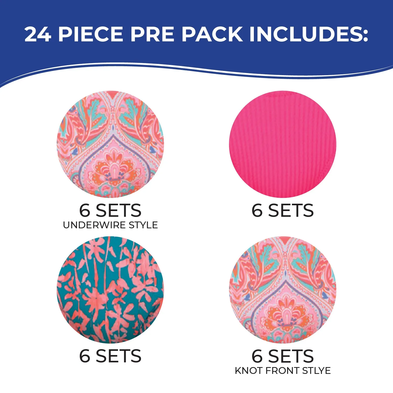 JR-RAPM - Wholesale Junior's Print & Textured Bikini Sets