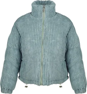 Kissonic Women's Winter Puffer Down Corduroy Jacket Lightweight Padded Jacket
