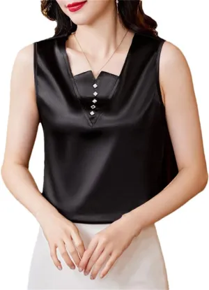 Korean Fashion Women Tank Tops Solid Color Casual Camisole Spring Summer Sleeveless Vest Shirt