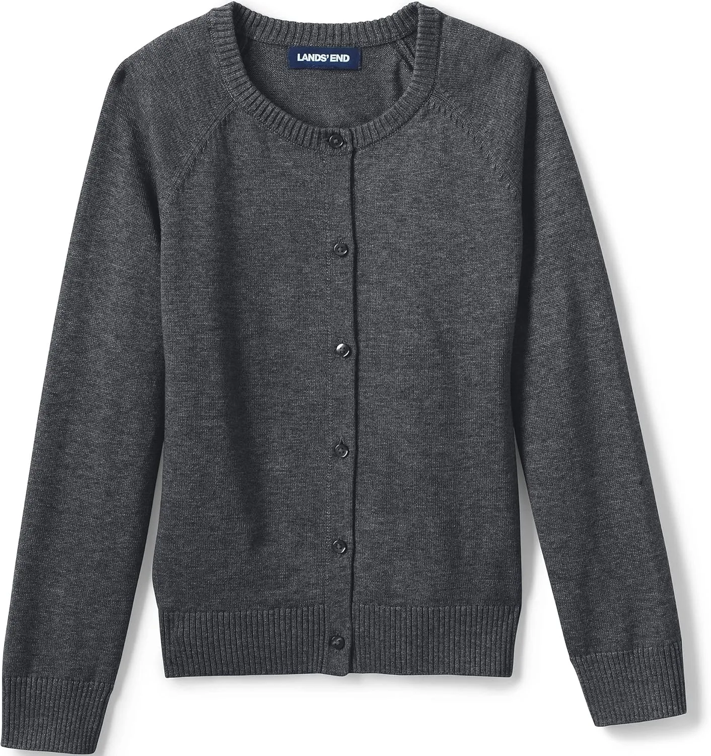 Lands' End School Uniform Girls Cotton Modal Cardigan Sweater