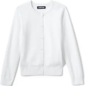 Lands' End School Uniform Girls Cotton Modal Cardigan Sweater
